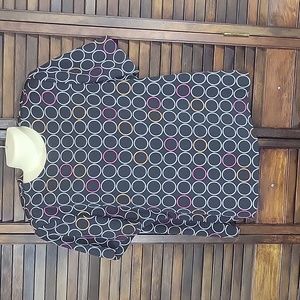 Women's Allison Daley Pullover Short Sleeve Large Top w/ one button back closure